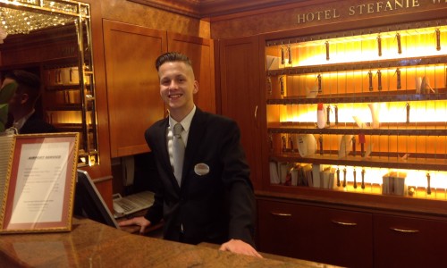 David Szymaszek, Receptionist at Hotel Stefanie