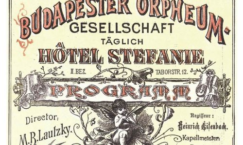 Programme of the "Budapester Orpheumgesellschaft"