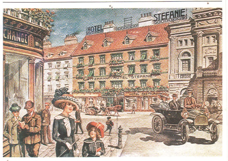 Hotel Stefanie postcard, 1910