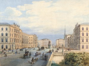 Moriz von Löhr, Projekt für den Schwarzenbergplatz, 1861, © Wien Museum